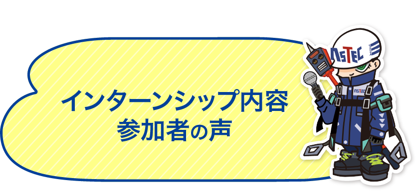 インターンシップ内容 参加者の声